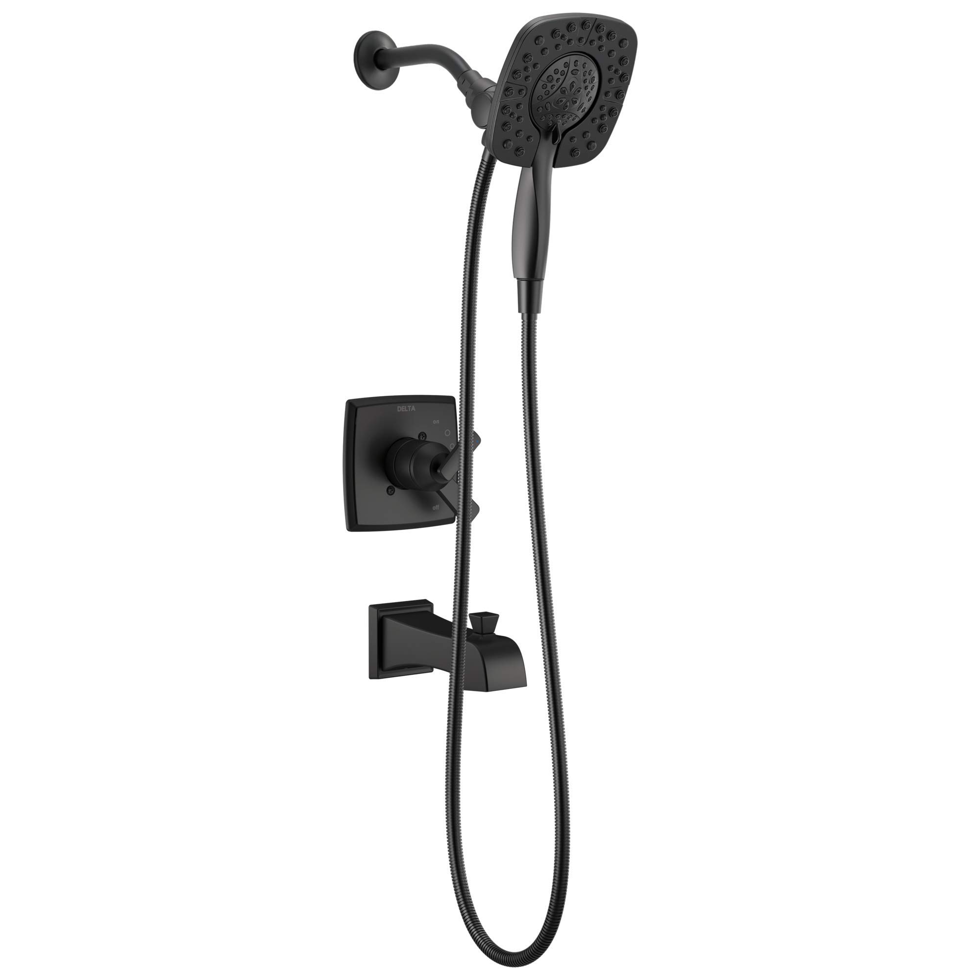 Delta Ashlyn 17 Series Matte Black Dual-Function Shower Faucet Set